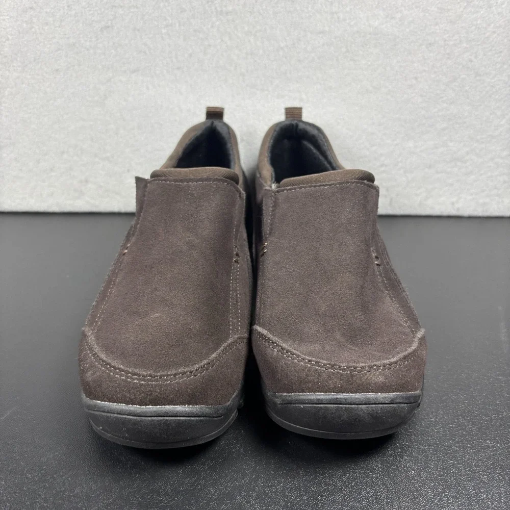 Lands'‎ End Kids All Weather Casual Slip-On Shoes Brown Suede Youth Size 4M